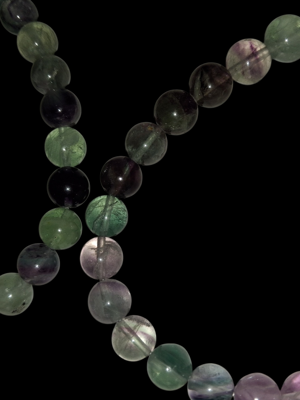 Stunning Vibrant Rainbow Fluorite 8mm Round Genuine Beads - Picture 3 of 10